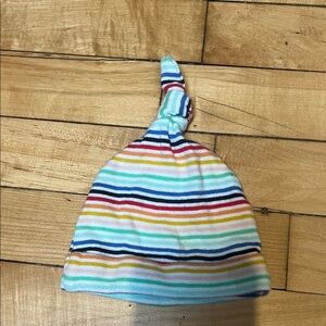 Primary Striped Knot Hat in Multi Colors